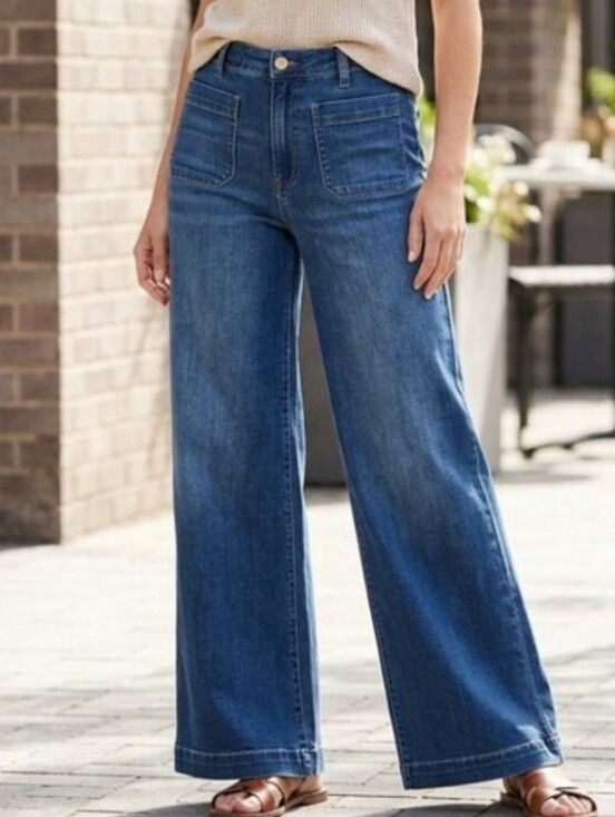Kut from the Kloth Denim - Kut From The Kloth Jean Medium Wash Wide Leg Jeans